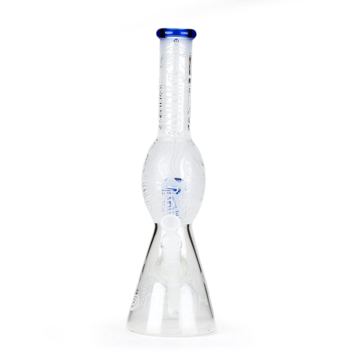 Tall Mushroom Forest Bong in vibrant blue color