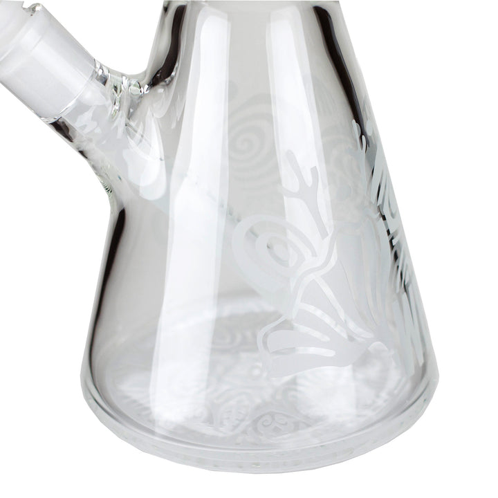 Close-up of the downstem component of the Tall Mushroom Forest Bong