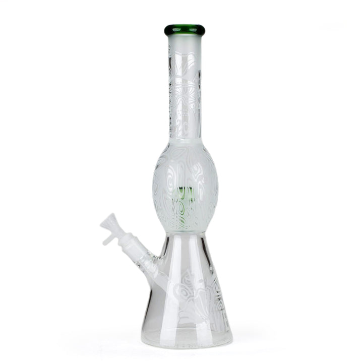 Tall Mushroom Forest Bong in bright green color
