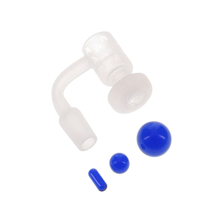 Terp Slurper Quartz Banger Set with Beads in blue