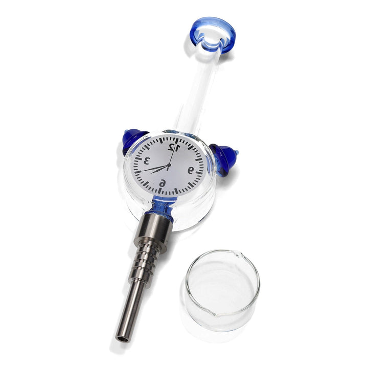 Time Keeper Clock Dabbing Nectar Collector Kit in Blue color