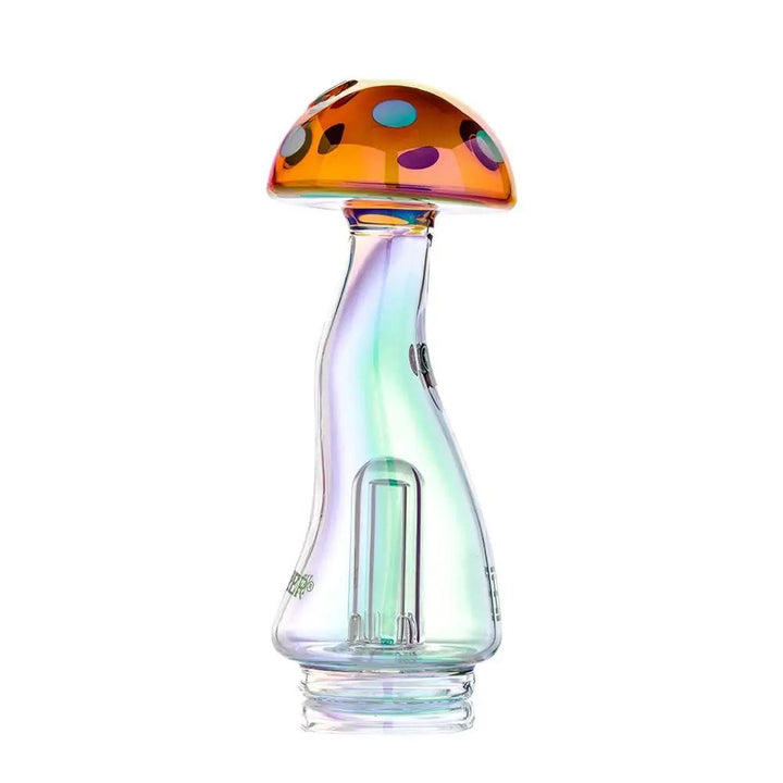 Side view of Trippy Shroom Puffco Peak glass attachment