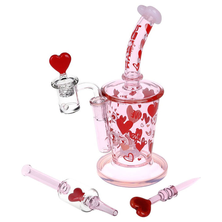 Valentine's Day Love Heart Dab Rig Set main view