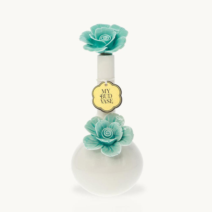 Vintage Rosette Vase Bong in Aqua color