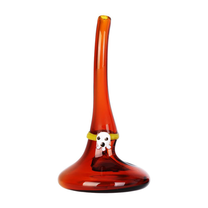 Amber Witch's Hat Glass Hand Pipe, high-quality glass design for Halloween and everyday use