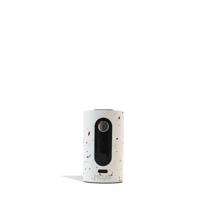 Base of Wulf Mods Pillar Mini Dab Rig White-Red Spatter
