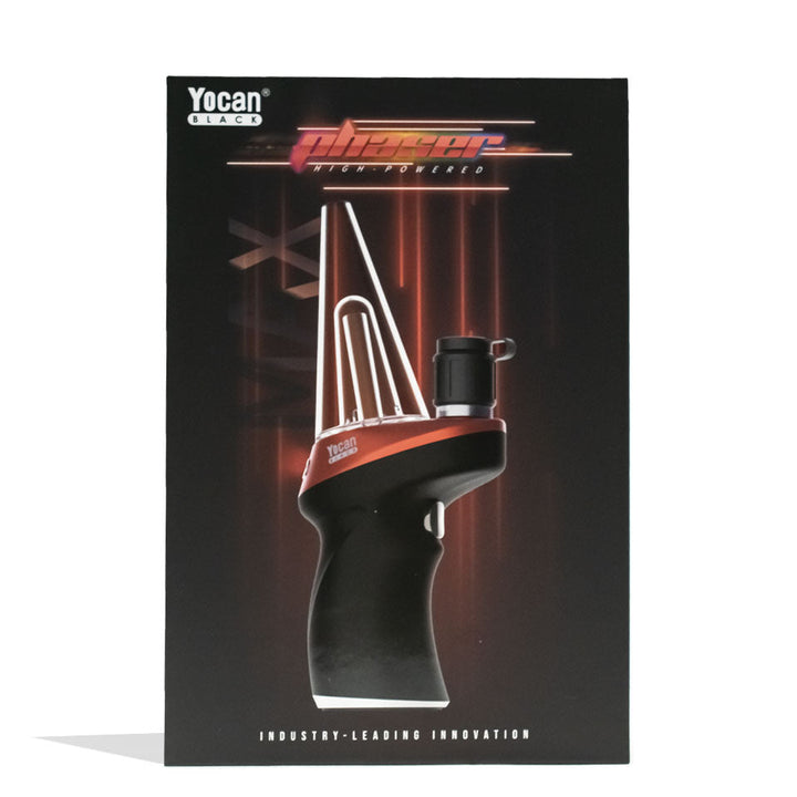 Packaging for Red Yocan Black Phaser Max Portable Electric Dab Rig