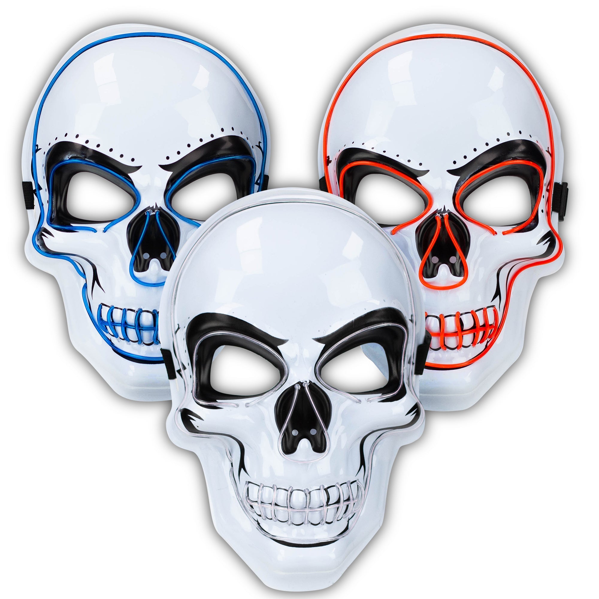 LED Neon Skull Mask for party or Halloween Costume_1