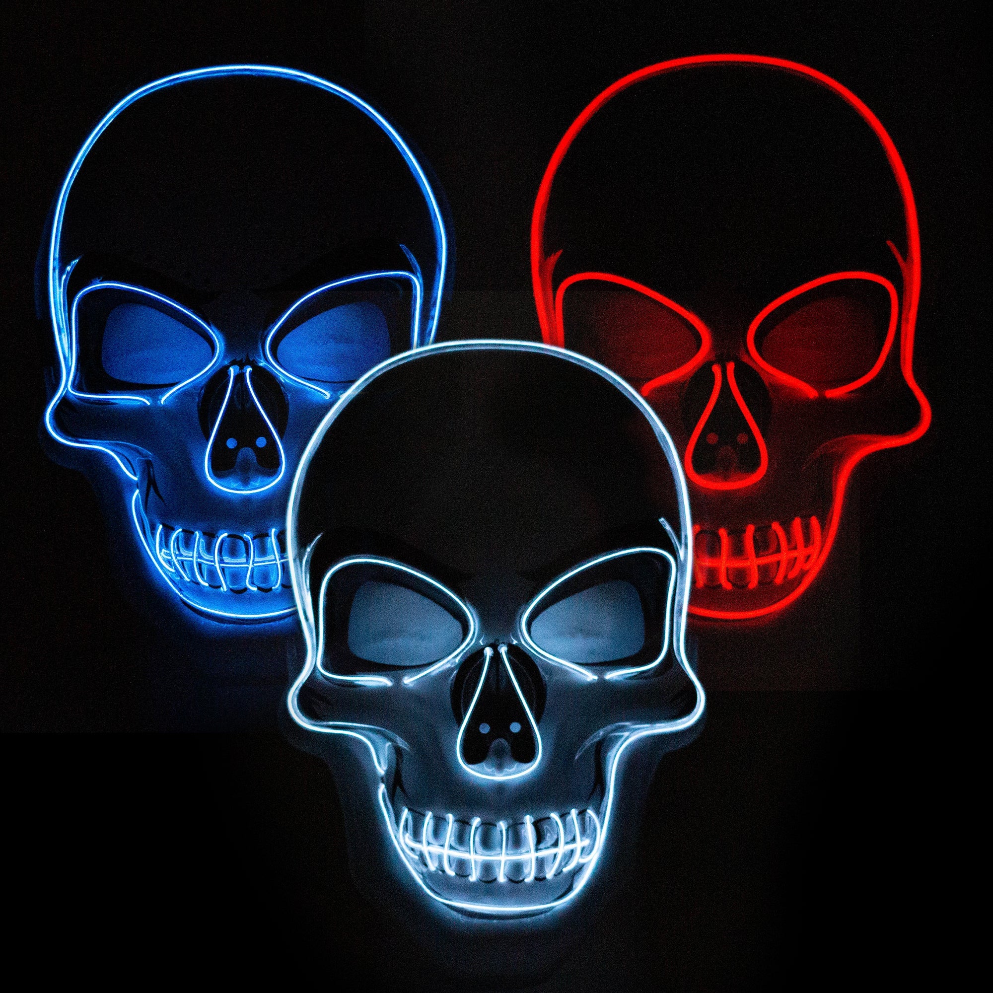 LED Neon Skull Mask for party or Halloween Costume_0