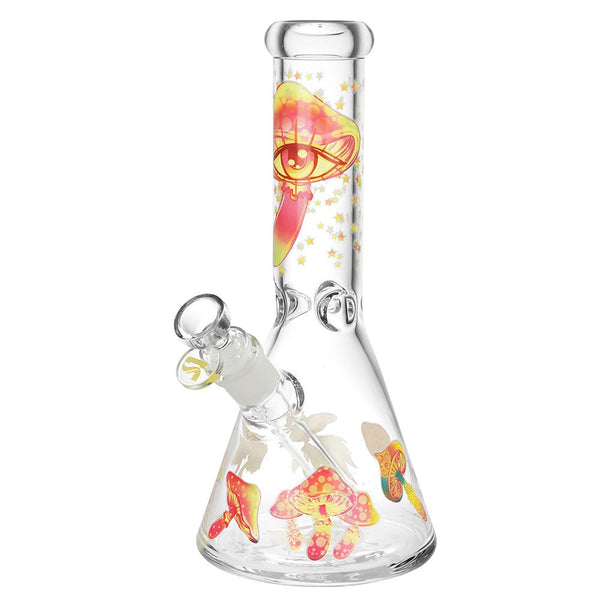 Watchful Shrooms Full-Wrapped Beaker Bong