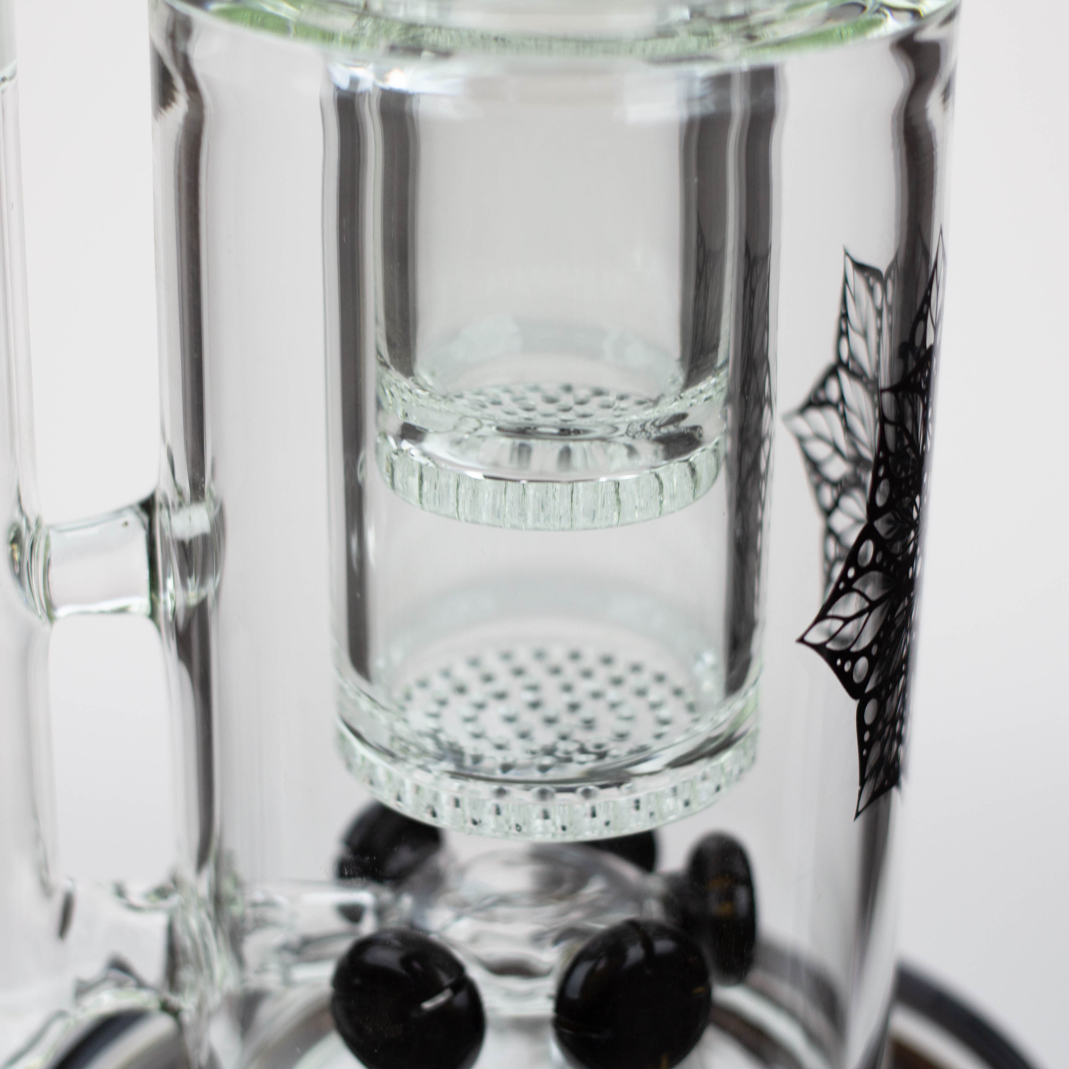 17" H2O glass water bong with double layer honeycomb [H2O-28]_3