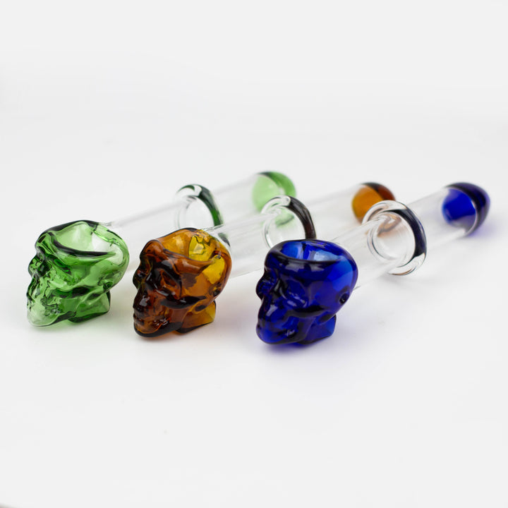 4" GLASS PIPE-SKULL