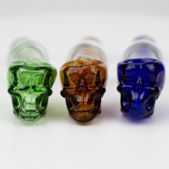 4" GLASS PIPE-SKULL