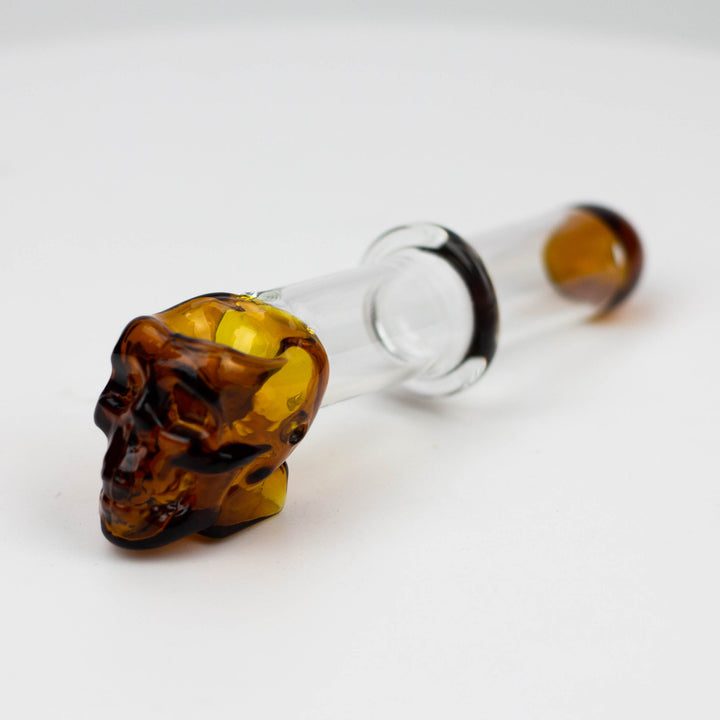 4" GLASS PIPE-SKULL