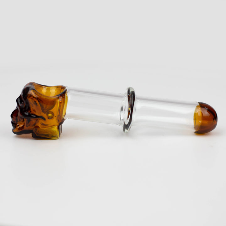 4" GLASS PIPE-SKULL