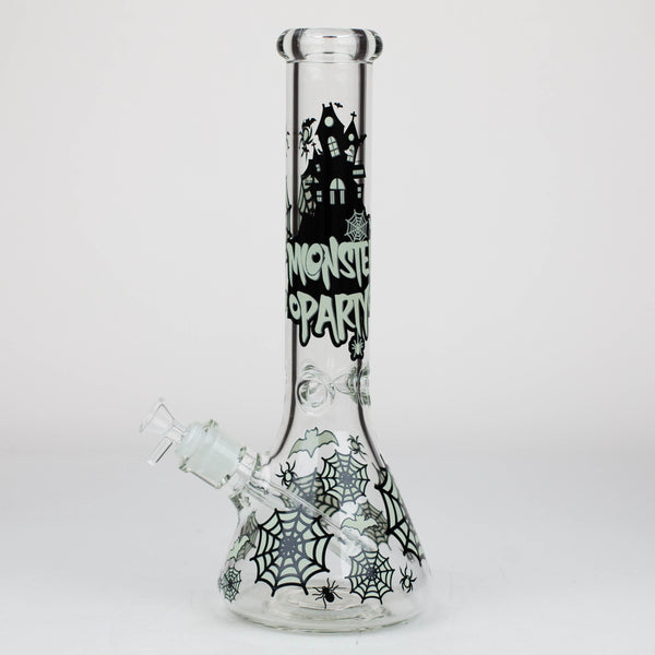 14" Glow in the dark 7 mm glass water bong [YG]_2