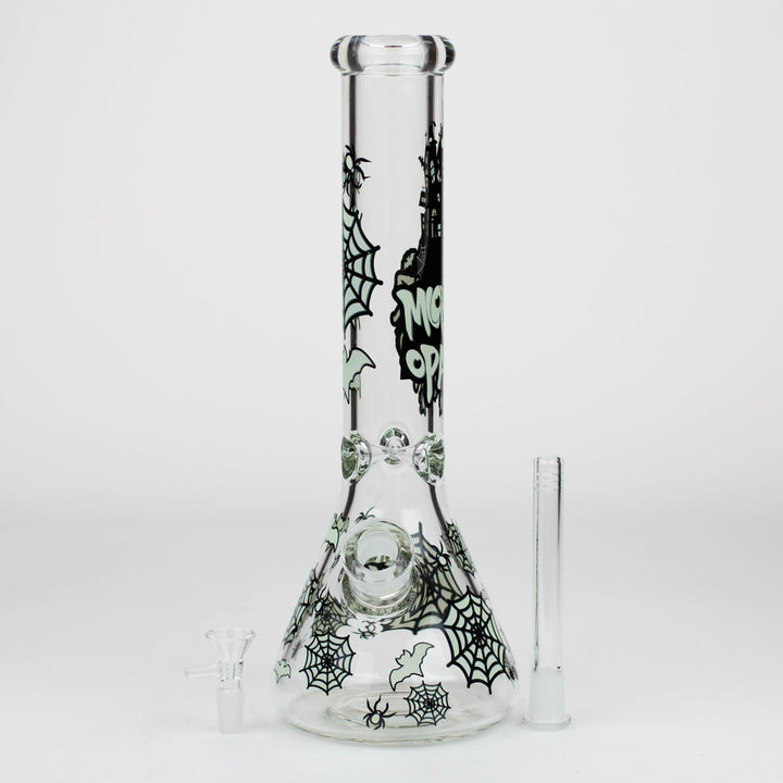 14" Glow in the Dark 7 mm Glass Beaker Bong