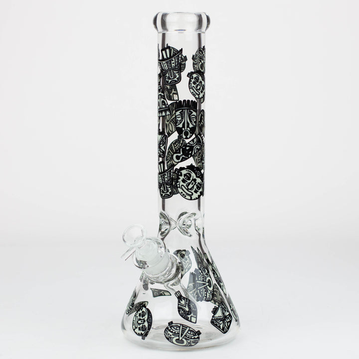 14" Glow in the Dark 7 mm Glass Beaker Bong