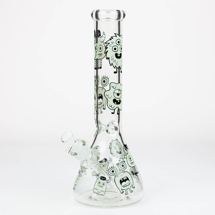 14" Glow in the Dark 7 mm Glass Beaker Bong