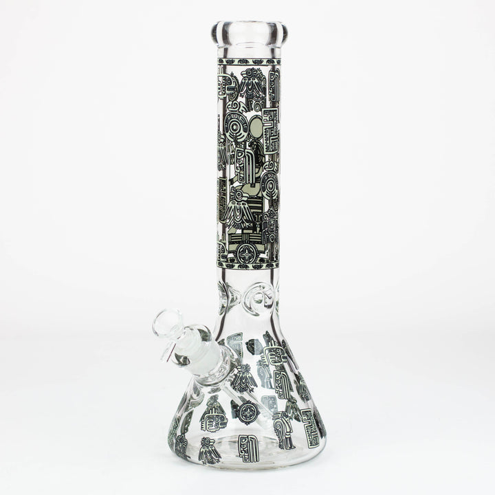 14" Glow in the Dark 7 mm Glass Beaker Bong