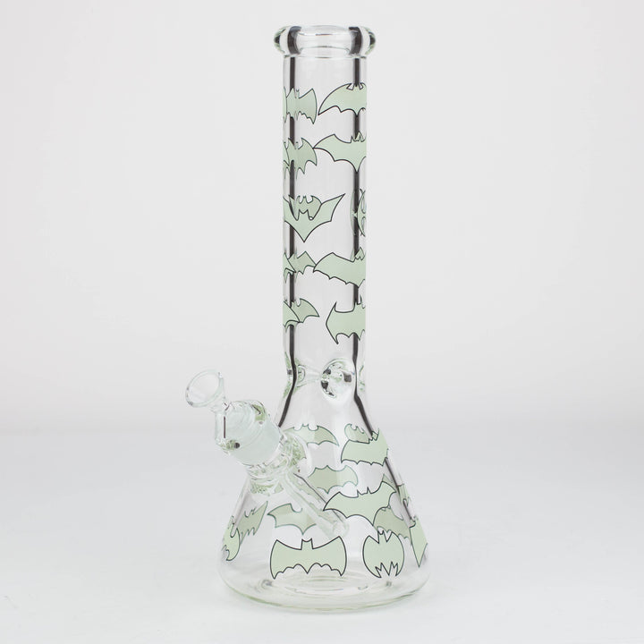 14" Glow in the Dark 7 mm Glass Beaker Bong