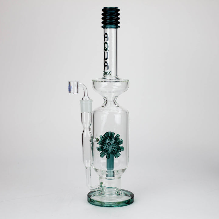 17" AQUA Glass 2-in-1 Mine Diffuser Glass Bong