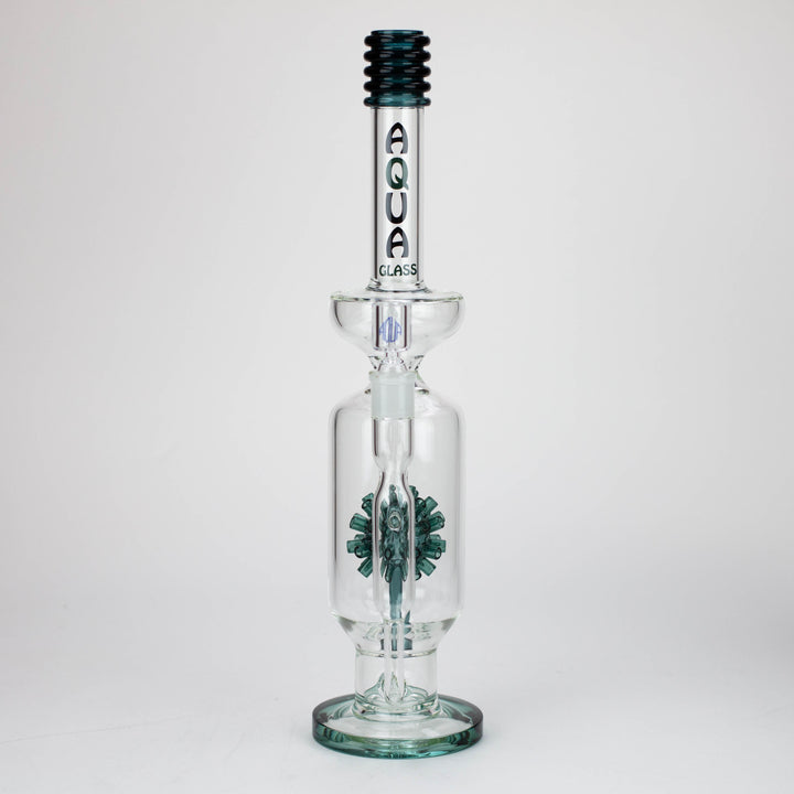 17" AQUA Glass 2-in-1 Mine Diffuser Glass Bong