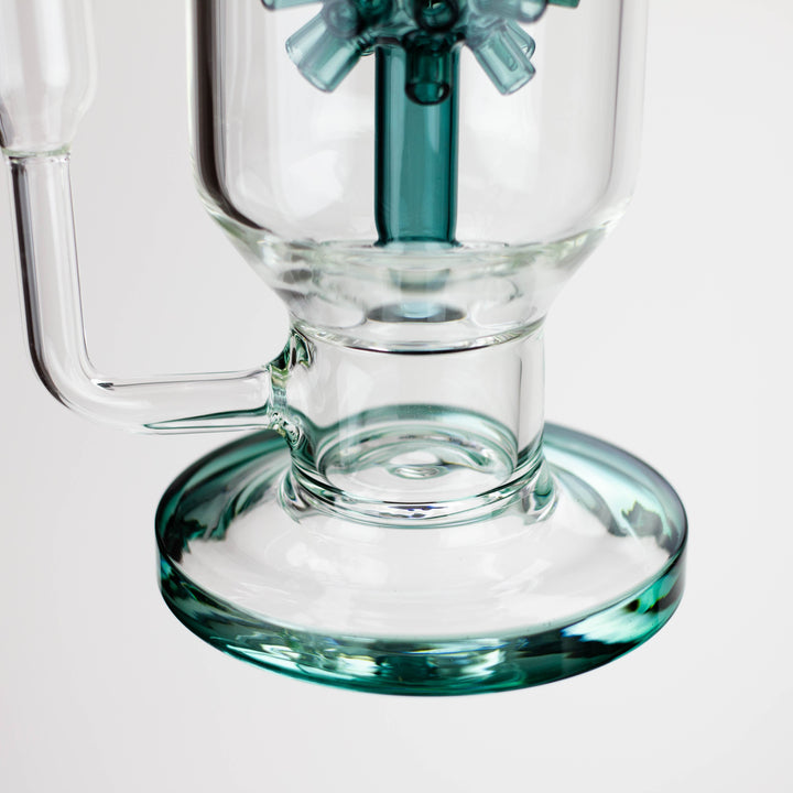 17" AQUA Glass 2-in-1 Mine Diffuser Glass Bong