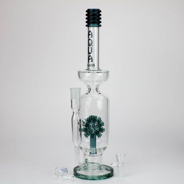 17" AQUA Glass 2-in-1 Mine Diffuser Glass Bong