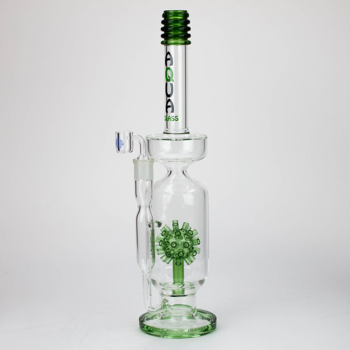 17" AQUA Glass 2-in-1 Mine Diffuser Glass Bong