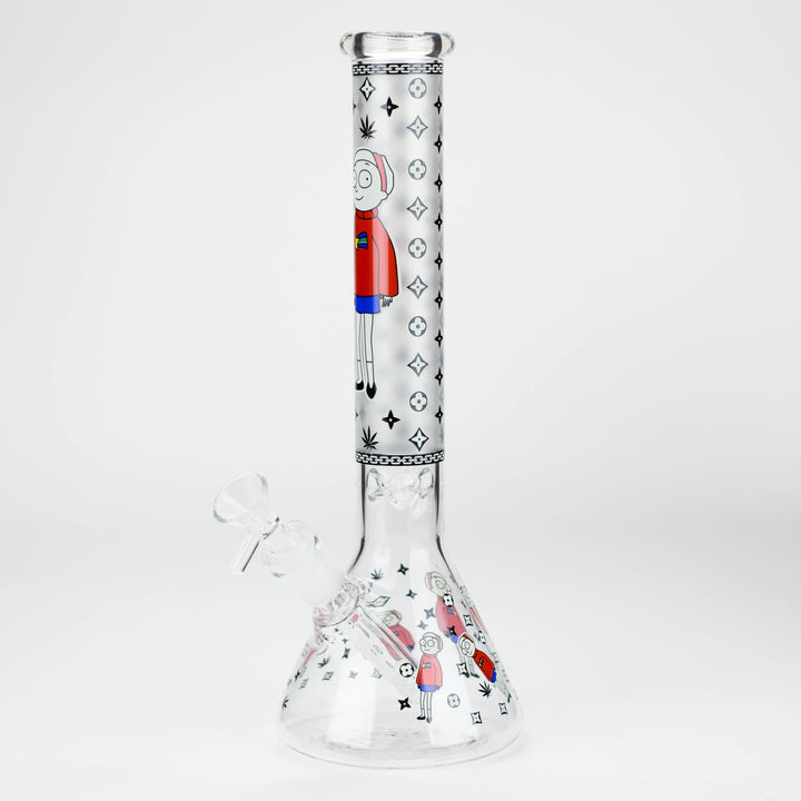 12" Cartoon glass water bong-Glow in the dark [GBT21004]