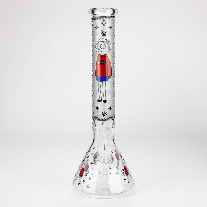 12" Cartoon glass water bong-Glow in the dark [GBT21004]