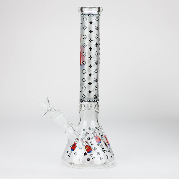 12" Cartoon glass water bong-Glow in the dark [GBT21004]