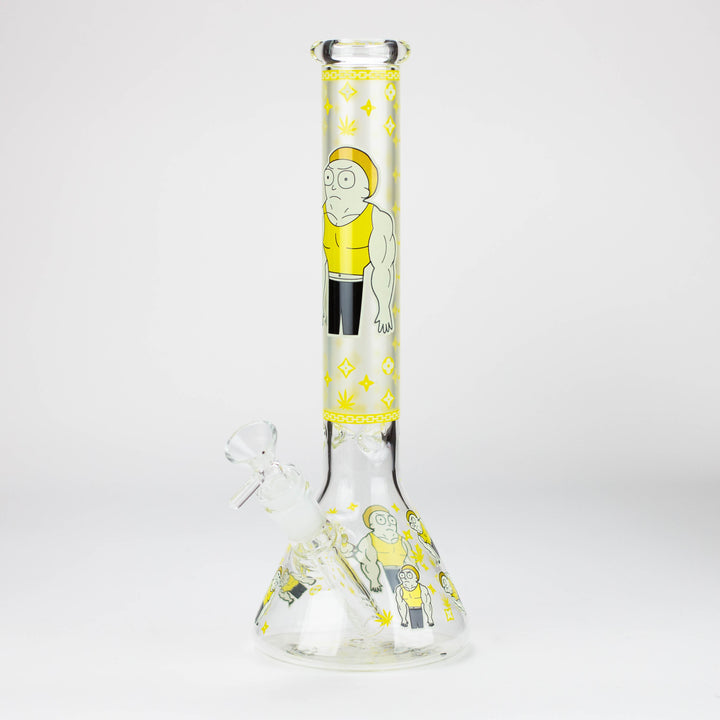 12" Cartoon glass water bong-Glow in the dark [GBT21004]