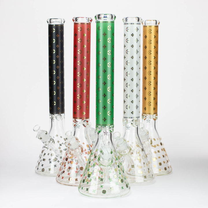 20" Luxury Patterned 9 mm glass water bong [GBT2103]