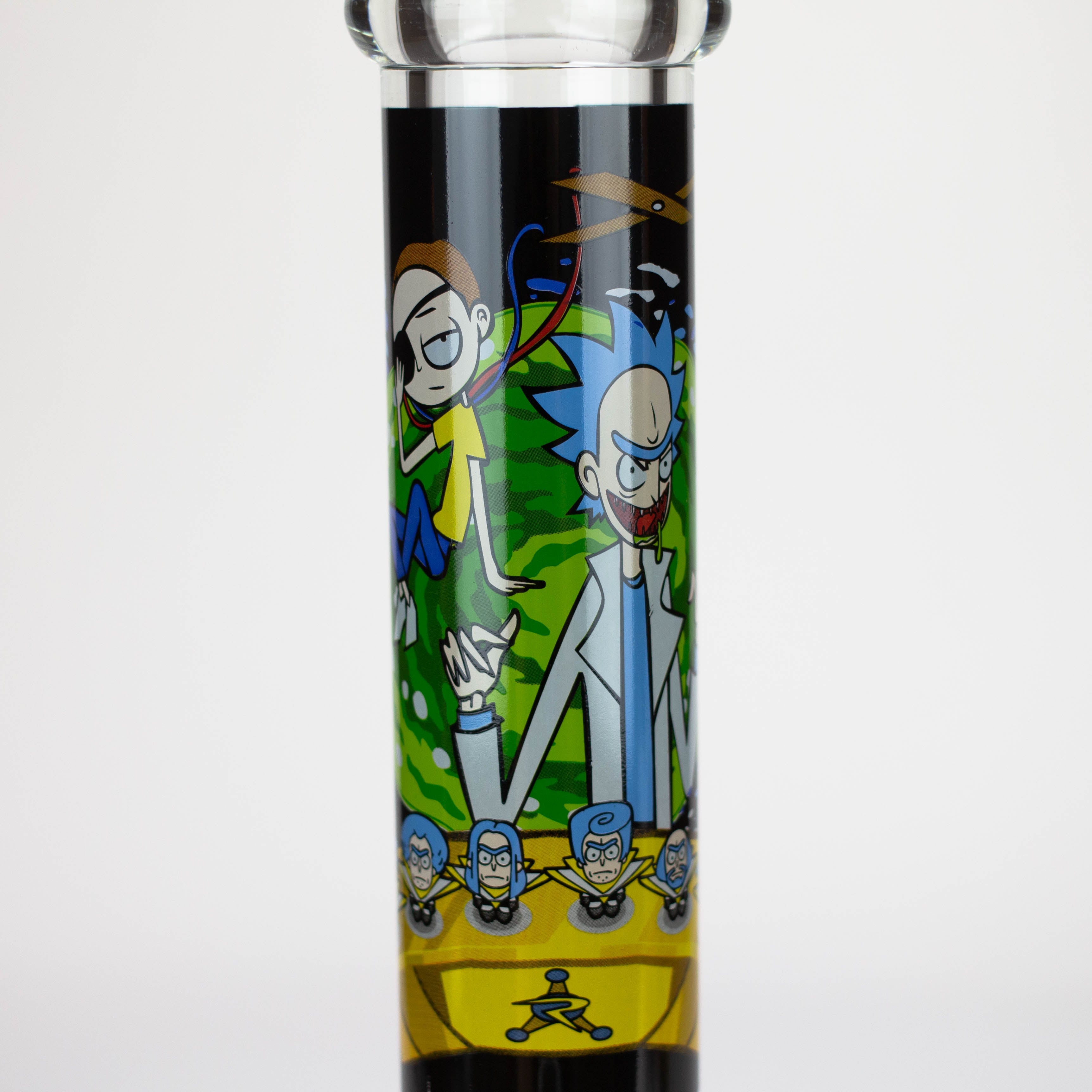 14” RM cartoon 7 mm glass beaker water bong Assorted Designs_6