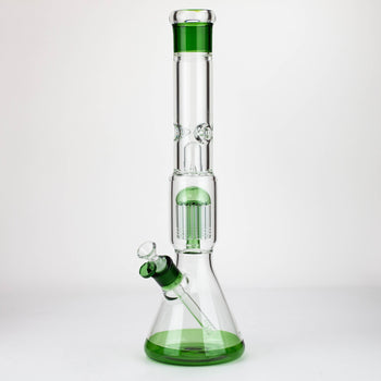 18" Single 8 arms perc, with splash guard 7mm glass water bong_7