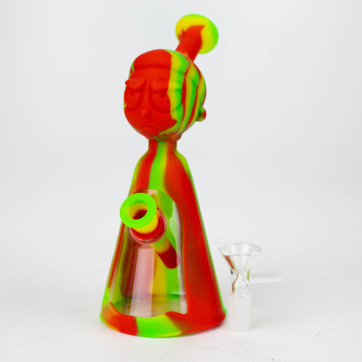 7" RM Cartoon Multi Colored Silicone Water Bong