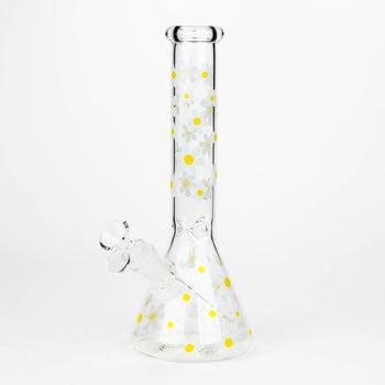 10" Glass Bong With Daisy Design [BH1063]_0