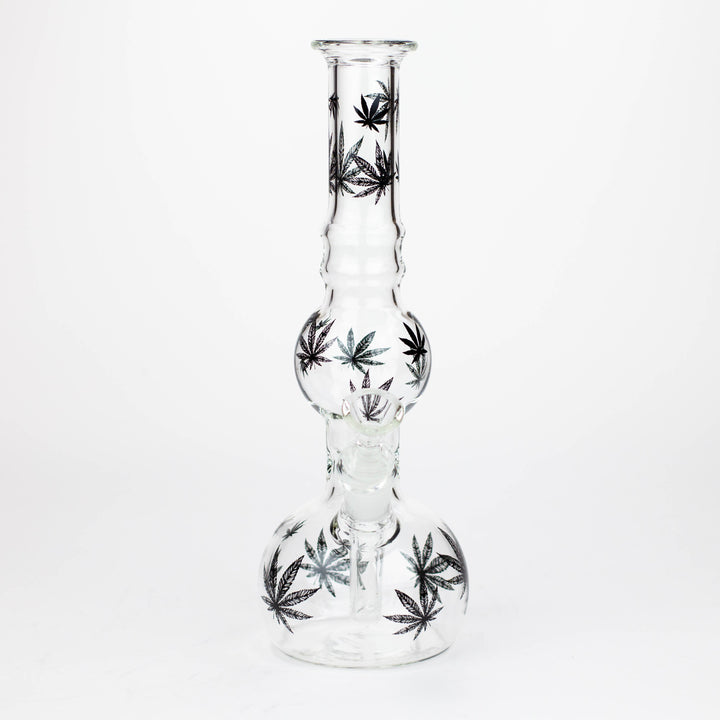 11" Glass Bong With Leaf Design [BH083]_2