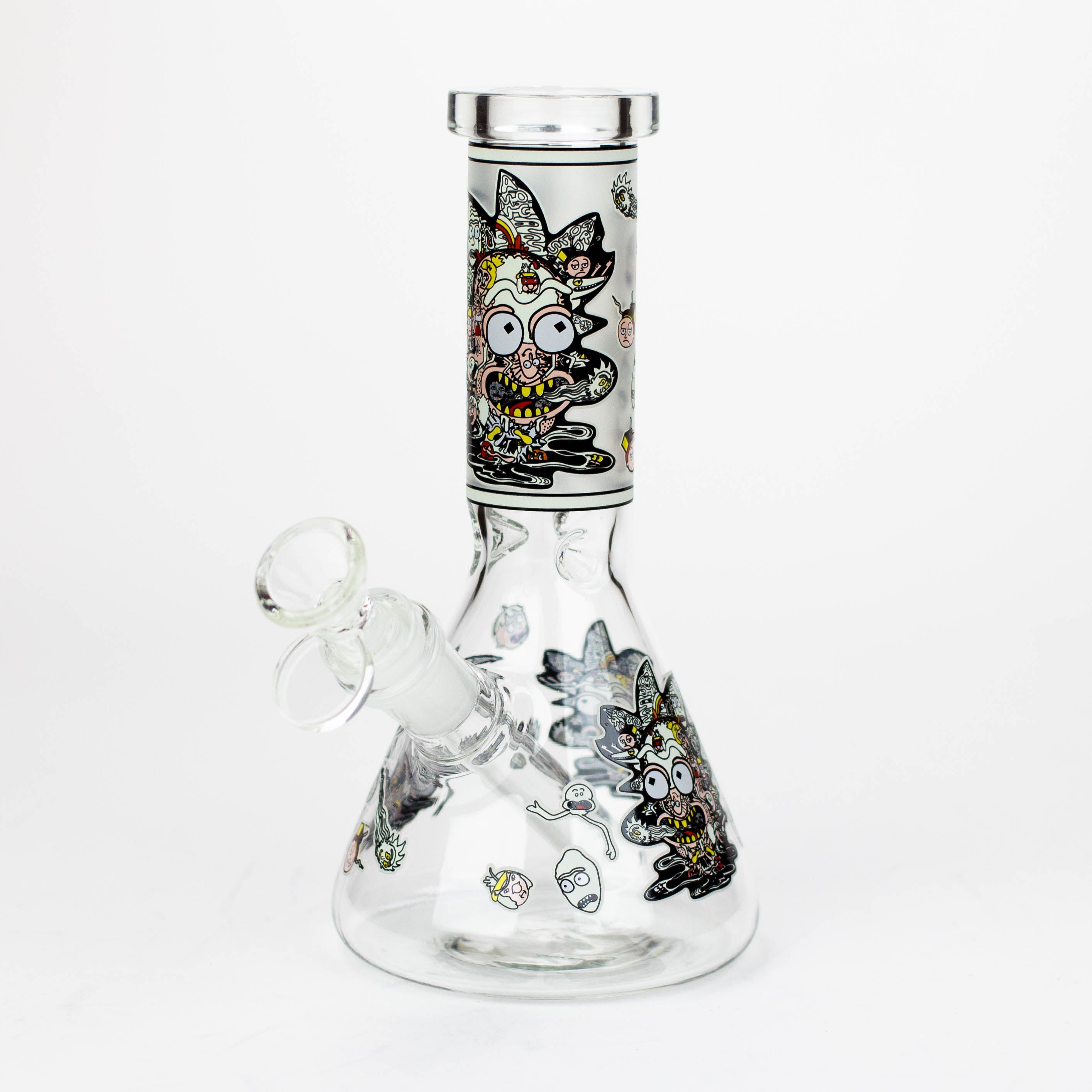 8" Glow in the dark Glass Bong with RM design [BH085]_0