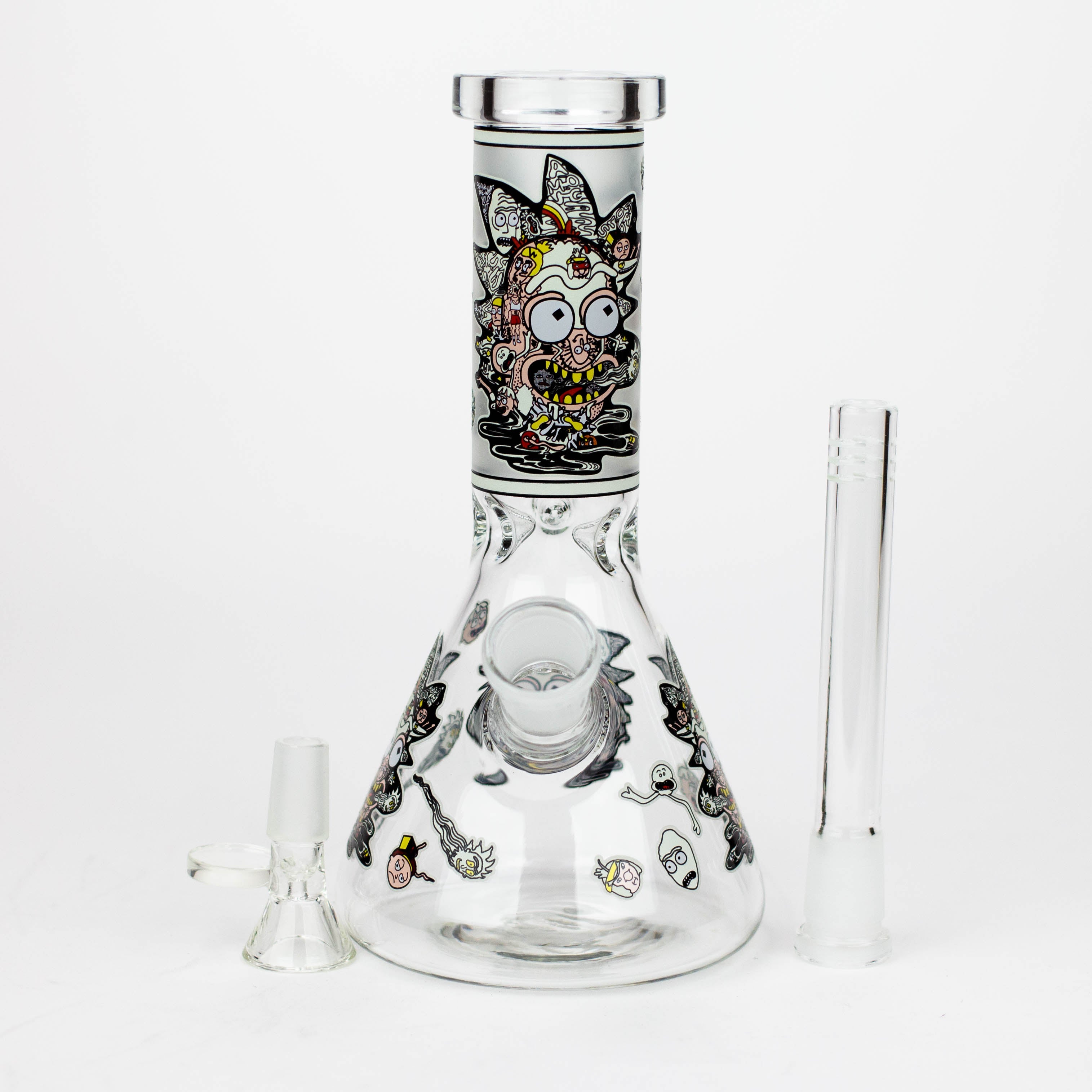 8" Glow in the dark Glass Bong with RM design [BH085]_7