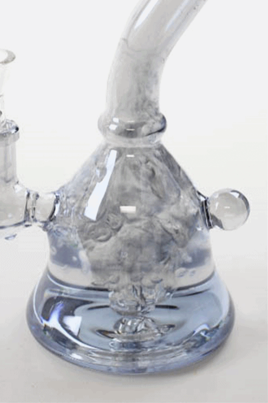 6" 2-in-1 fixed 3 hole diffuser bell Metallic tinted bubbler_6