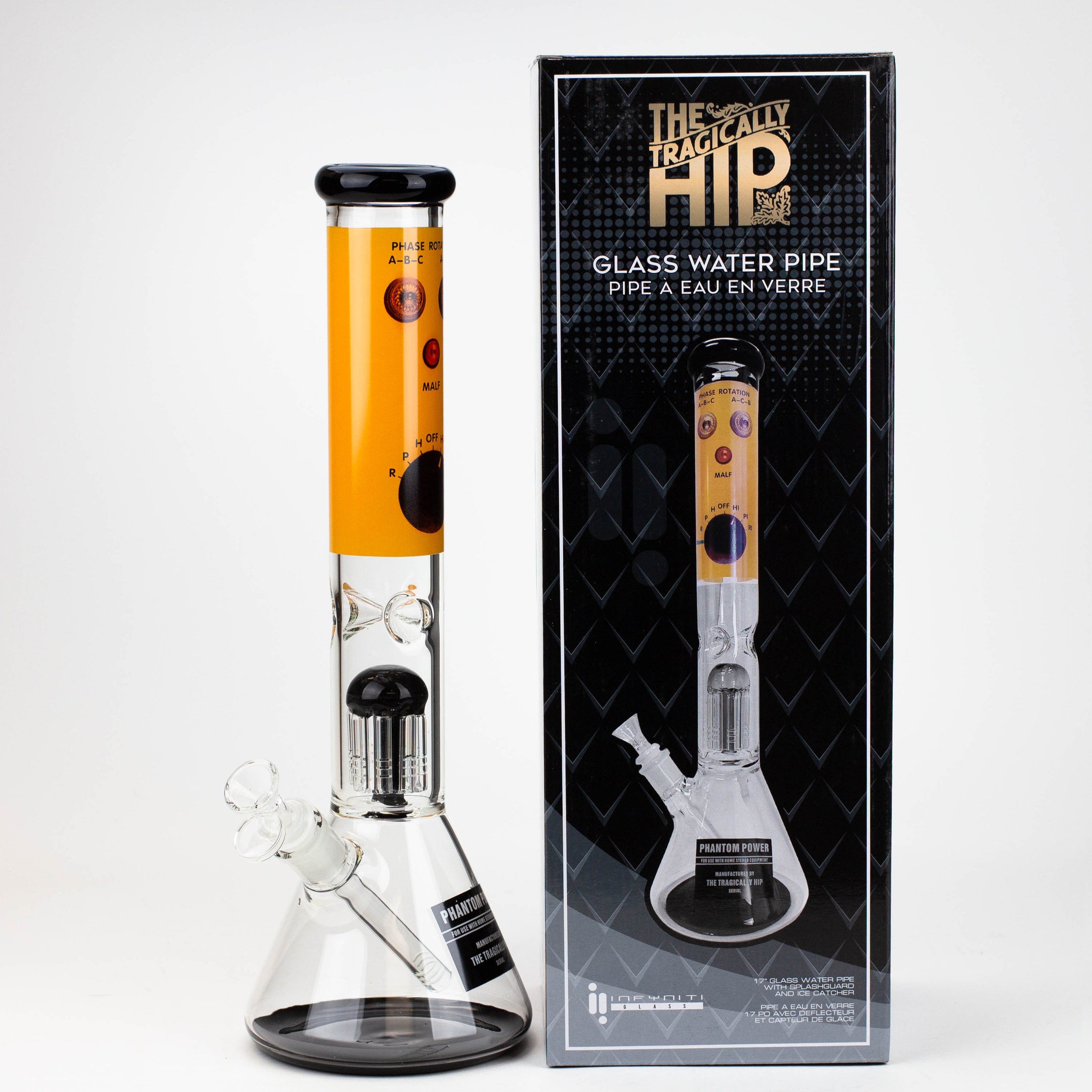 THE TRAGICALLY HIP-15.5" glass water pipe with single percolator by Infyniti_3
