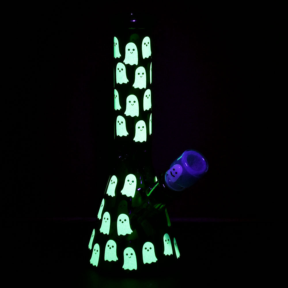 Ghostly Glow Beaker Water Pipe