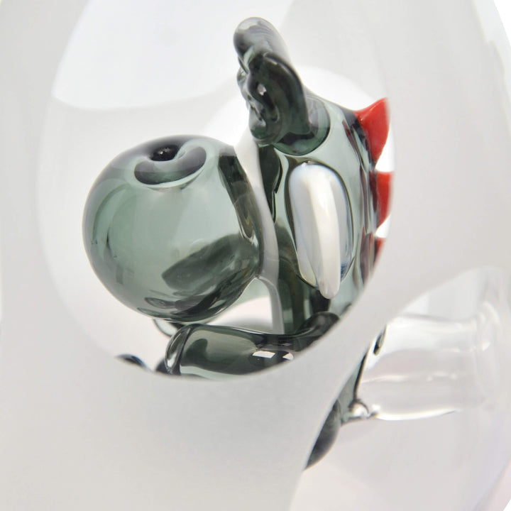 Frosted Yoshi Egg Glass Bubbler
