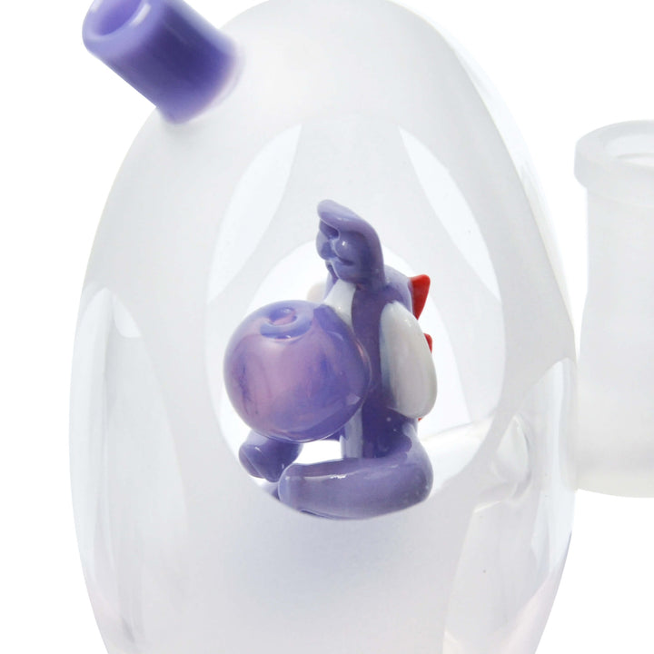 Frosted Yoshi Egg Glass Bubbler
