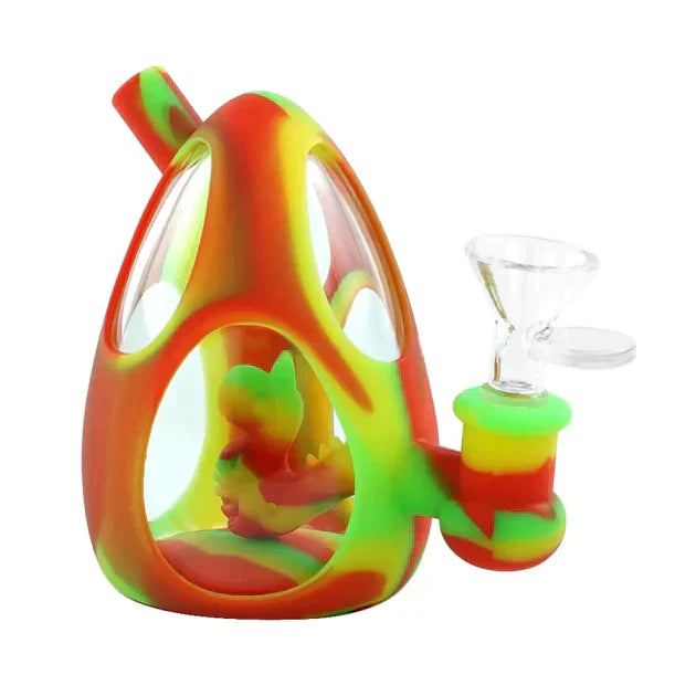 4.4" YOSHI EGG SILICONE GLASS BUBBLER n_2