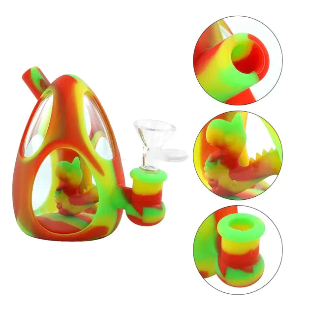 4.4" YOSHI EGG SILICONE GLASS BUBBLER n_1