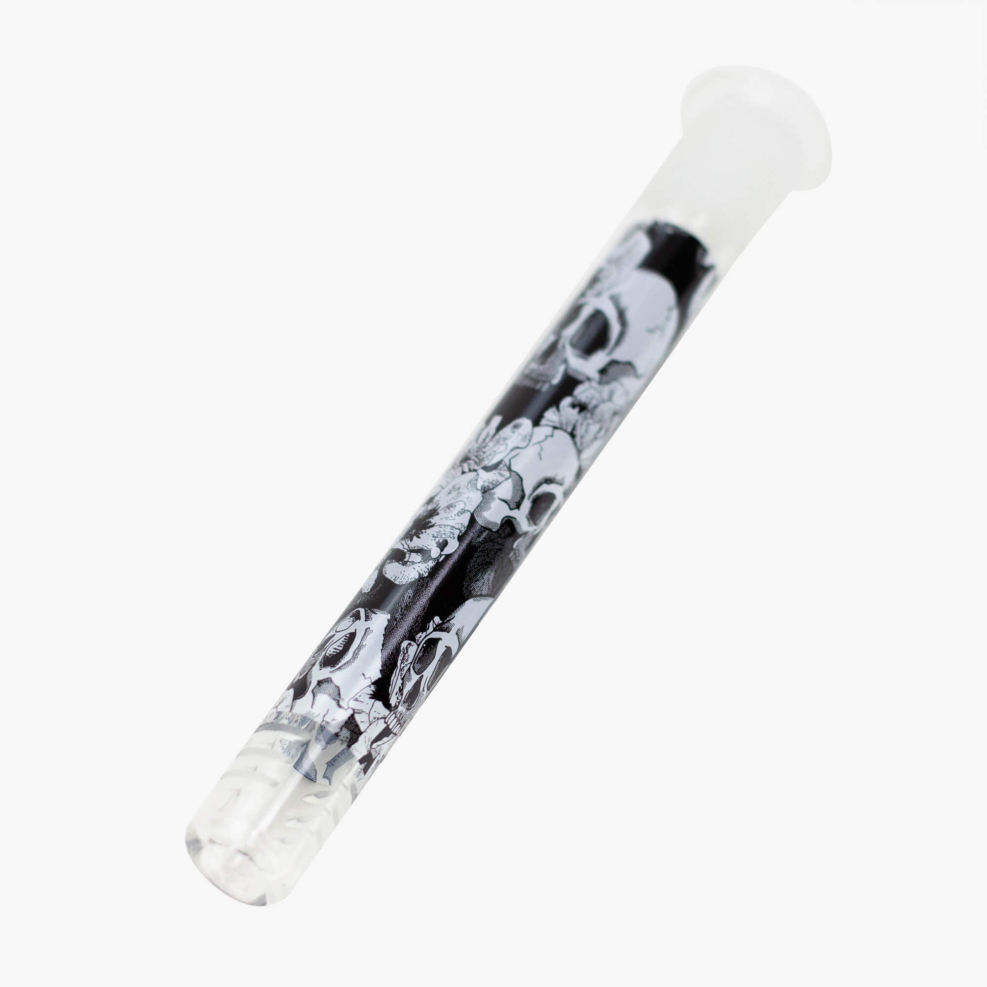 Graphic w/ Cubic Zirconia Decor Glass Beaker Bong 7mm